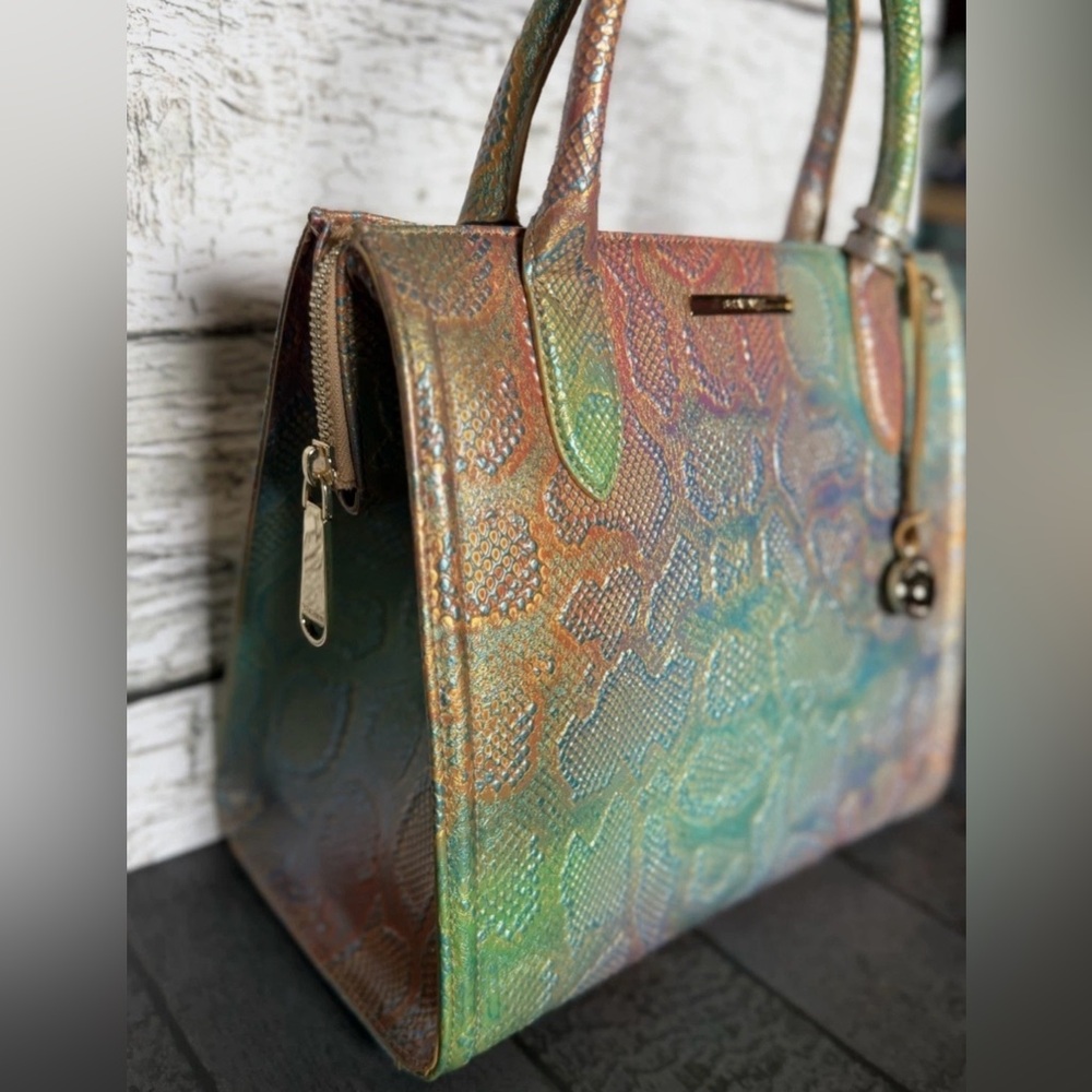 NWT BRAHMIN NEW WITH TAGS Small Caroline All Over Snake - Stunning! price firm - Picture 14 of 15